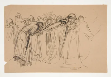 Galahad and the Captive Virtues, Study for The Quest of the Holy Grail (Series of Fifteen Paintings for the Boston Public Library, Completed in 1901)