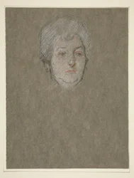 Head of elderly woman for Coronation of Edw. VII