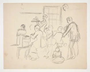 Interior Restaurant Scene (Unidentified Illustration)