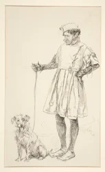 Launce and His Dog, from Act IV, Scene iv, Two Gentlemen of Verona
