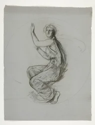 Medallion Study for Mural at the State Capitol Building in Harrisburg, Pennsylvania, 1902-1911 (completed by John Singer Sargent)