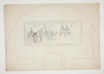 Plan for the Installation of One of The Quest of the Holy Grail Murals at Boston Public Library