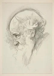 Portrait of an Old Bearded Man, in Profile