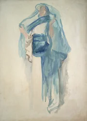 Possible study for one of the captive virtues, figure study