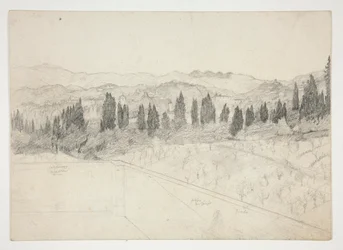 Roman Landscape as Seen from Balcony (recto); Seascape (verso)