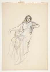 Seated Lady, Sketch for an Unidentified Shakespeare Play