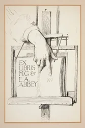 Sketch for Ex Libris: M.G. & E.A. Abbey