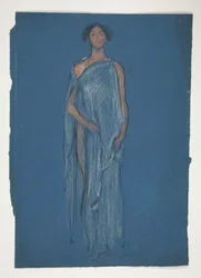 Sketch of a woman - costume study for a play?