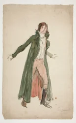 Sketch of a young man (study for illustration to a play?)