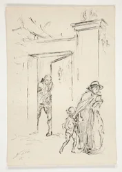 Study for Illustration for Oliver Goldsmith