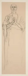 Study for a Stained Glass Window Picturing St. Peter, Paris