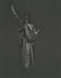 Study for Allegorical Figure of Art, Rondel in the Rotunda of the Pennsylvania State Capitol Building, Harrisburg, 1902-1911