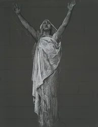 Study for Figure of Religion Rondel in the Rotunda of the State Capitol Building in Harrisburg, Pennsylvania, 1902-1911