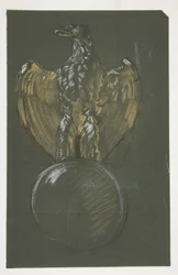 Study for the eagle column decoration