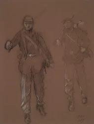 Study for the Figures of Two Civil War Soldiers
