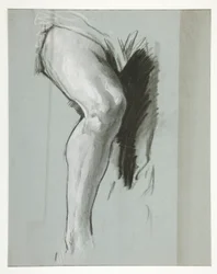 Study for the Leg of Vulcan, in The Spirit of Vulcan, Genius of the Workers in Iron and Steel, Capitol Rotunda, Harrisburg, Pennsylvania