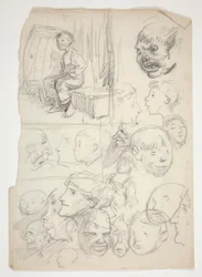 Study of a Boy, Study of Faces