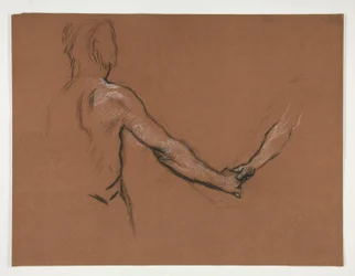 Study of two figures shaking hands