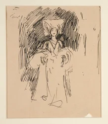 Study of Woman in Medieval Costume