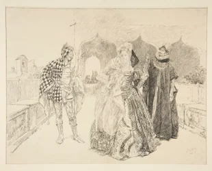 The Clown and Malvolio, Illustration for Act I, Scene V, Twelfth Night