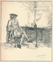 The Letter. Unpublished Pen Drawing, 1890, 1923
