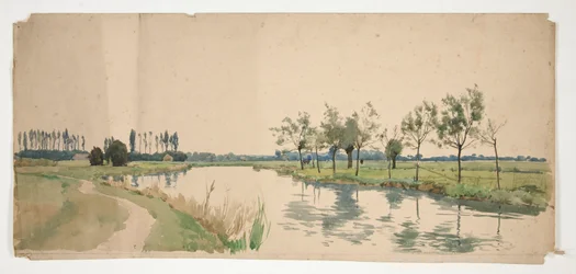 Trees Lining a Riverbank