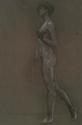 Unidentified Figure Study for Mural Project at the Pennsylvania State Capitol Building, Harrisburg, 1902-1911
