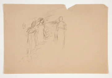 Unidentified Illustration - Study of Three Female Figures