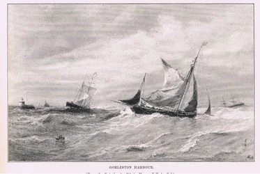 Gorleston harbour, from The Magazine of Art 1893, Cassell and Company