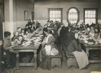 Immigrants Served a Free Meal at Ellis Island