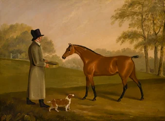 A Horse in a Landscape with the Groom, David, Bennet