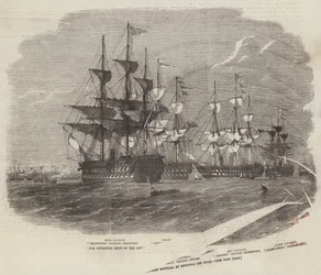 HM Divisional Ships of the Gun-Boat Flotilla, at Moorings off Ryde
