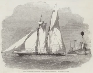 Royal Thames Yacht-Club Schooner Match, The Shark Rounding The Mouse Light-Ship