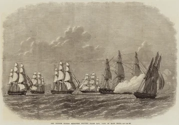 The British Flying Squadron Leaving False Bay, Cape of Good Hope