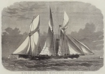 The Royal Thames Yacht Club Schooner-Match, the Xantha and Gloriana Rounding at the Nore