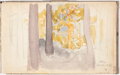 Forest Landscape, Page from Järnefelt