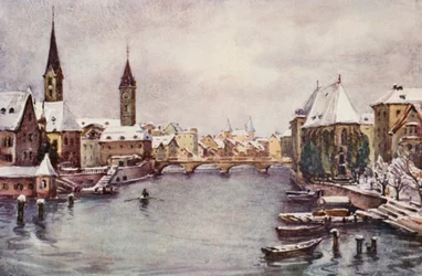 The Rhine: The River at Zurich, Winter