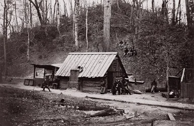 A Union Station on the James River Established for Extracting Gunpowder from Confederate