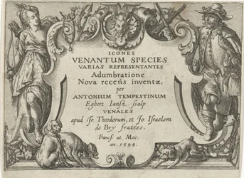 Title Print for a Series with Hunting Scenes