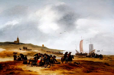 Fish displayed for sale on the beach at Scheveningen