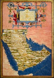 Map of Arabia made by Egnazio Danti (1536-1586) about 1567. Painting of the cabinets in the room of geographic maps. Palazzo Vecchio, Sala del Mappamondo, Florence