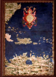 Santo Domingo or Hispaniola Map made by Egnazio Danti (1536-1586) mathematician, cosmographer and Italian architect. Around 1567. Florence, Palazzo Vecchio, Sala del Mappamondo