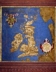 The British Isles Map by Egnazio Danti (1536-1586), mathematician, cosmographer and Italian architect. Around 1567. Florence, Palazzo Vecchio, Sala del Mappamondo