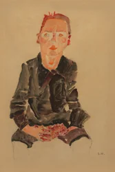 Seated Boy with Folded Hands (Portrait Study)