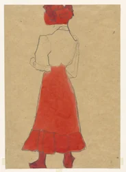 Woman with a Red Skirt