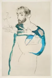 Gustav Klimt in His Blue Work Smock