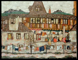 House with Drying Laundry