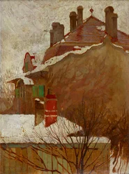 Houses in Winter View from the Studio