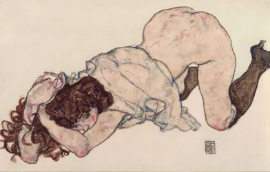 Kneeling Girl, Supported on Both Elbows