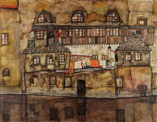 Wall of Houses on the River